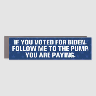 funny anti Biden did that gas prices inflation Car Magnet