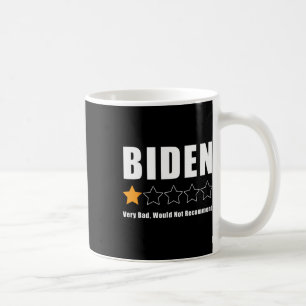 Funny Anti Biden Pro Trump 1 Star Rating Election  Coffee Mug