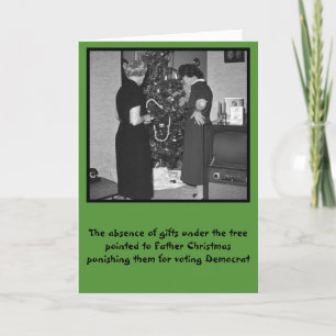 Funny anti Democrats Christmas Holiday Card