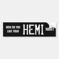 Funny anti HEMI sticker for Small Cars & Trucks