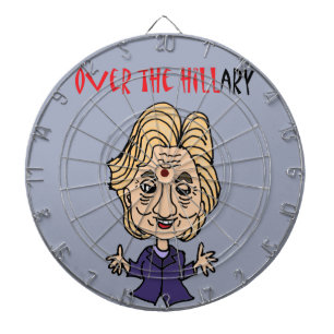 Funny Anti Hillary Clinton Political Art Dartboard