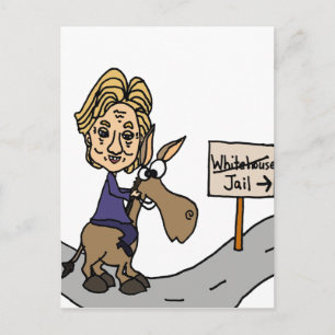 Funny Anti Hillary Political Cartoon Postcard