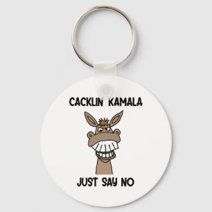 Funny Anti Kamala Harris Laughing Donkey Key Ring