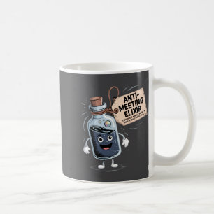 Funny Anti Meeting Elixir Retro Cartoon Office H  Coffee Mug