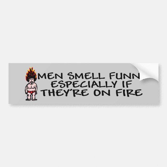 Funny anti men bumper sticker (Front)