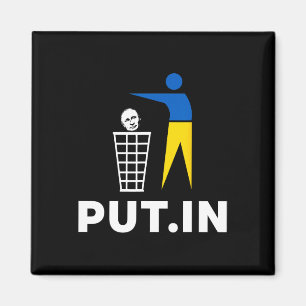 Funny Anti Putin Meme Put.in Support Ukraine Tee Magnet