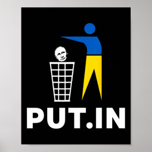 Funny Anti Putin Meme Put.in Support Ukraine Tee Poster