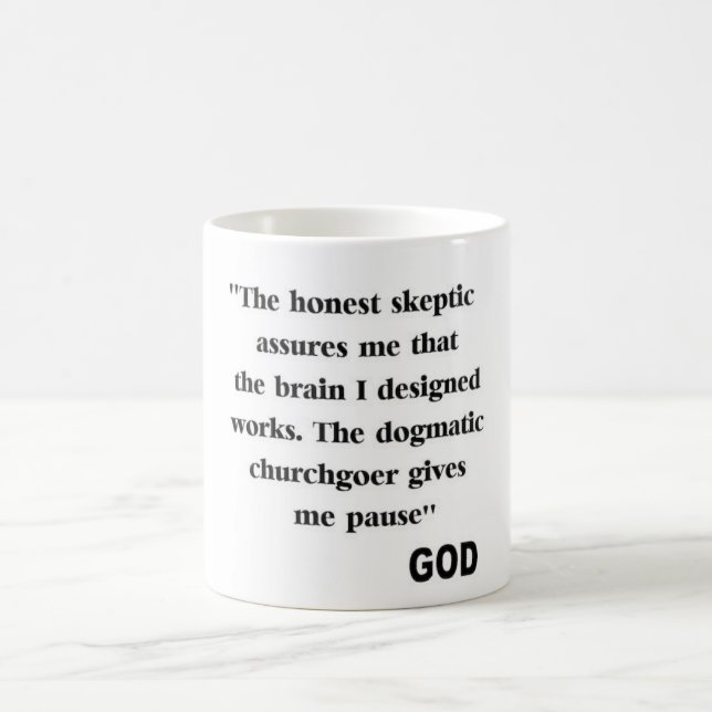 funny anti-religion quote coffee mug (Center)