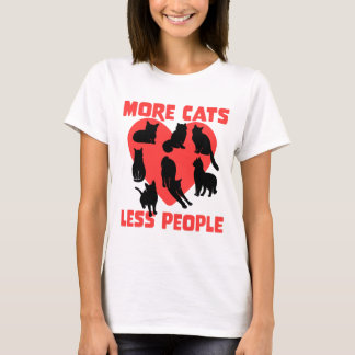 funny anti-social cat design T-Shirt