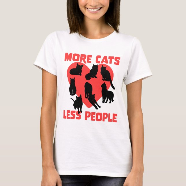 funny anti-social cat design T-Shirt (Front)