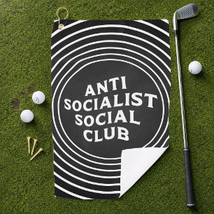 Funny Anti Socialist Social Club Socialism Golf Towel
