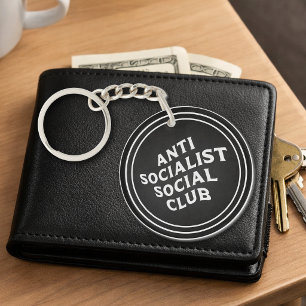Funny Anti Socialist Social Club Socialism Key Ring