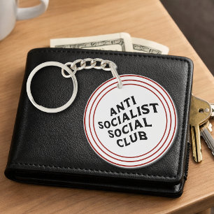 Funny Anti Socialist Social Club Socialism Key Ring