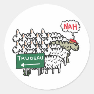 Funny Anti Trudeau Classic Round Sticker