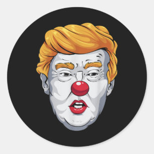 Funny Anti Trump Clown 2024 Election Halloween Classic Round Sticker