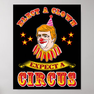 Funny Anti-trump Elect A Clown Expect A Circus  Poster