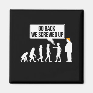 Funny Anti-trump Evolution Litical Humor  Magnet