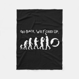 Funny Anti Trump - Go Back Trump Evolution Tee Fleece Blanket