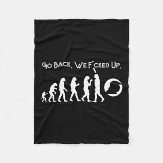 Funny Anti Trump - Go Back! Trump Evolution Tee Fleece Blanket