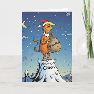 Funny Anti Trump Grinch Christmas Democracy Holiday Card
