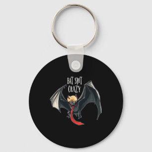 Funny Anti-trump Halloween Bat Crazy Key Ring
