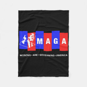 Funny Anti Trump Morons Are Governing America Fleece Blanket