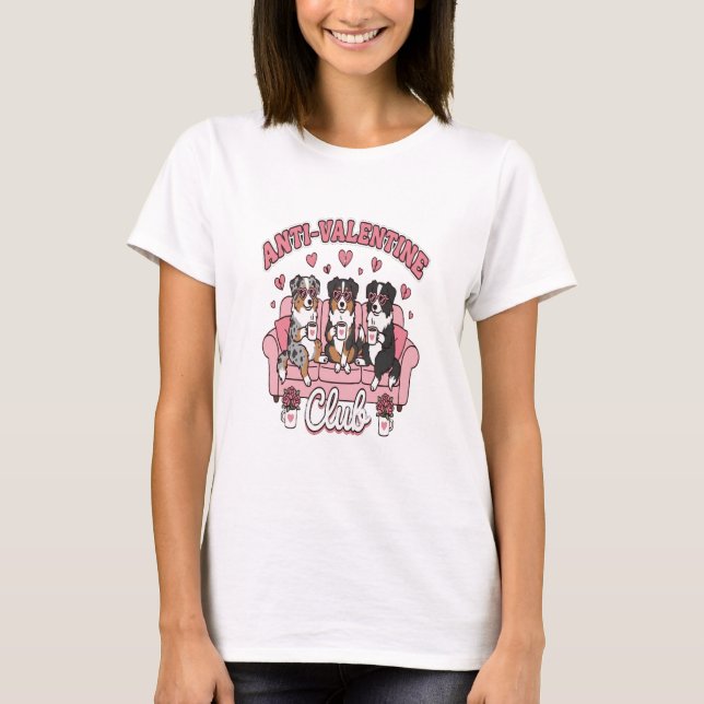 Funny Anti  Valentine Club Design for Women T-Shirt (Front)