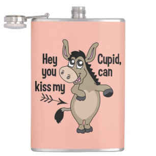 Funny Anti-Valentine Donkey flasks