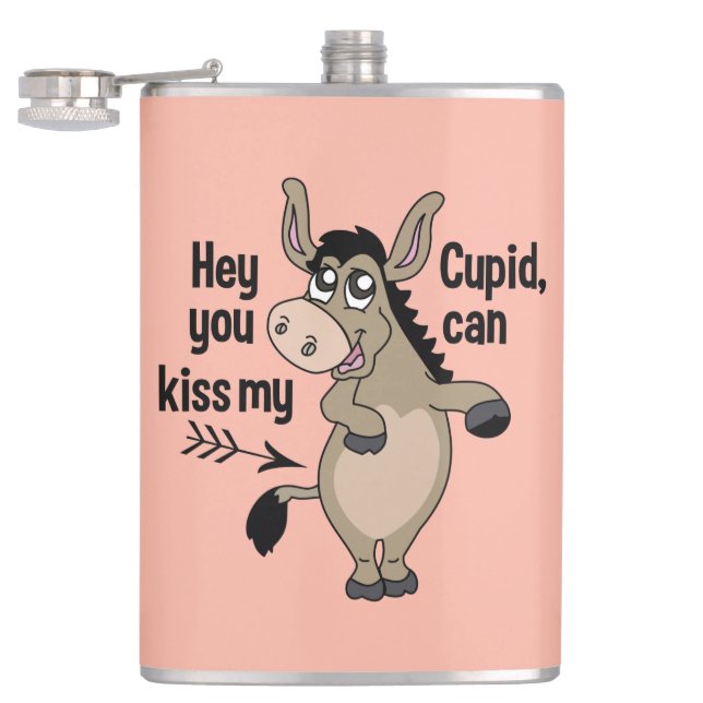 Funny Anti-Valentine Donkey flasks (Opened)
