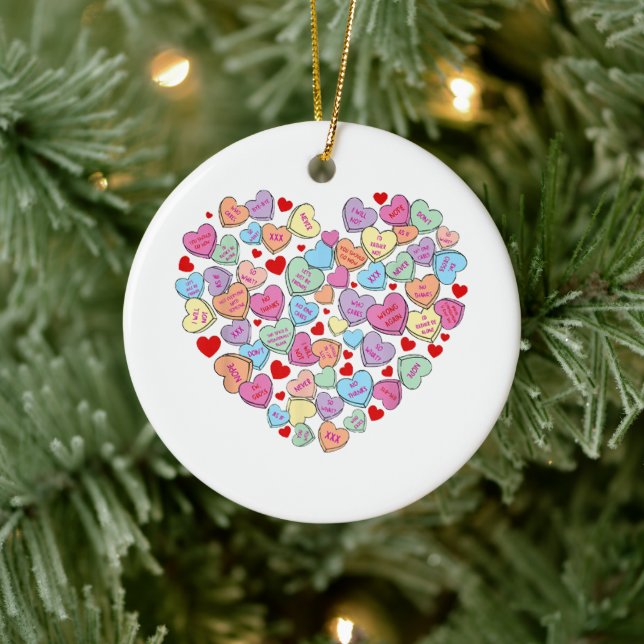 Funny Anti Valentines Day Ceramic Ornament (Tree)