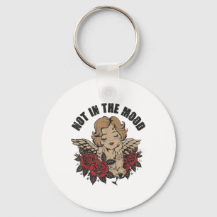 Funny Anti Valentines Day Not In The Mood Key Ring