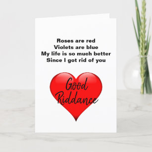 Funny Anti Valentines Day Sarcasm Poem Holiday Card