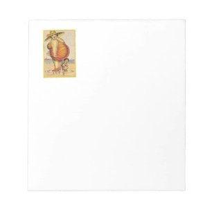 Funny Antique Couple on Beach Oddity Notepad