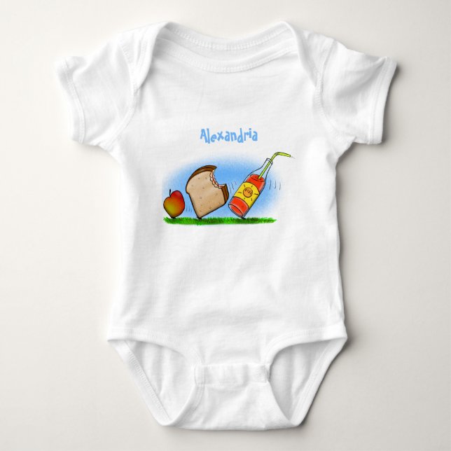 Funny ants cartoon baby bodysuit (Front)