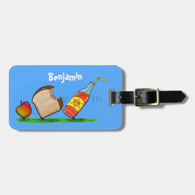 Funny ants cartoon luggage tag (Front Horizontal)