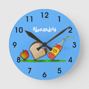 Funny ants cartoon round clock