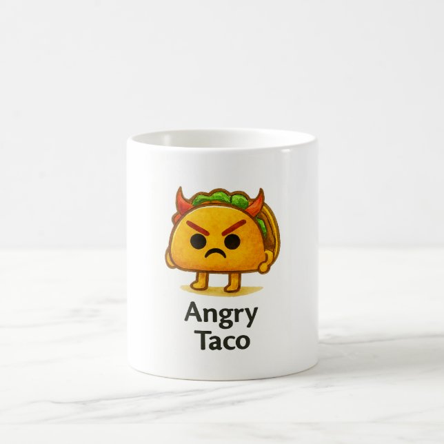 Funny Anxiety Taco Mug Cute Gift for Foodie Friend (Center)