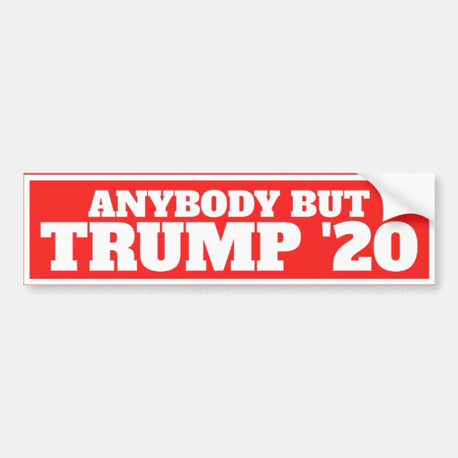 Funny "Anybody But Trump 20" Bumper Sticker (Front)
