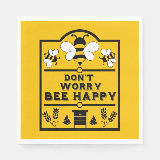 Funny Apiary Honey Farmer Napkin (Front)
