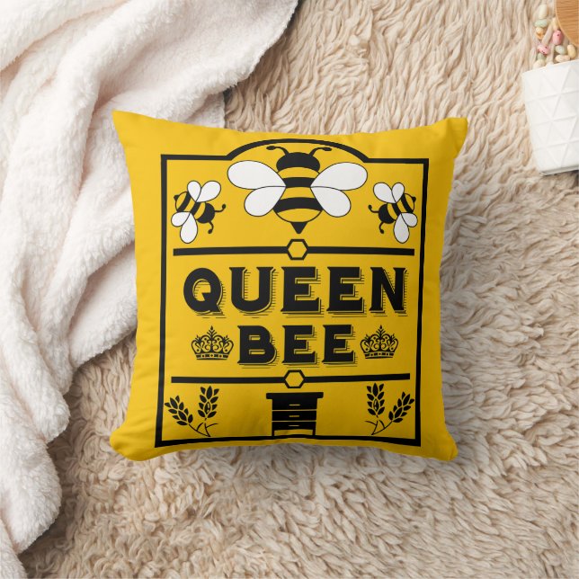 Funny Apiary Honey Queen Bee Cushion (Blanket)