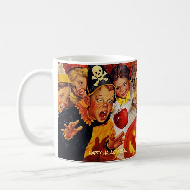 Funny Apple Bobbing Sweet Tooth Halloween Mug (Left)