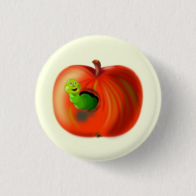 Funny Apple Button (Front)