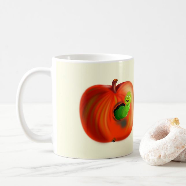 Funny Apple Coffee Mug (With Donut)