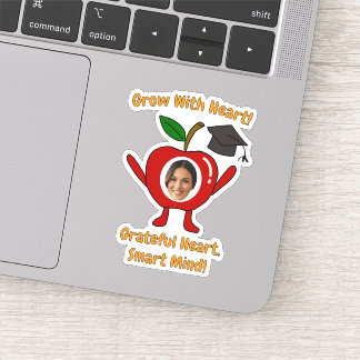 Funny Apple Custom Photo Grateful Heart Smart Mind