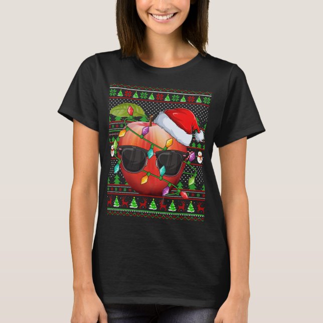 Funny Apple Fruit Lover Family Matching Ugly Apple T-Shirt (Front)