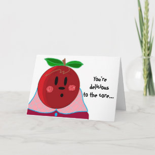 Funny Apple Lady Birthday Card