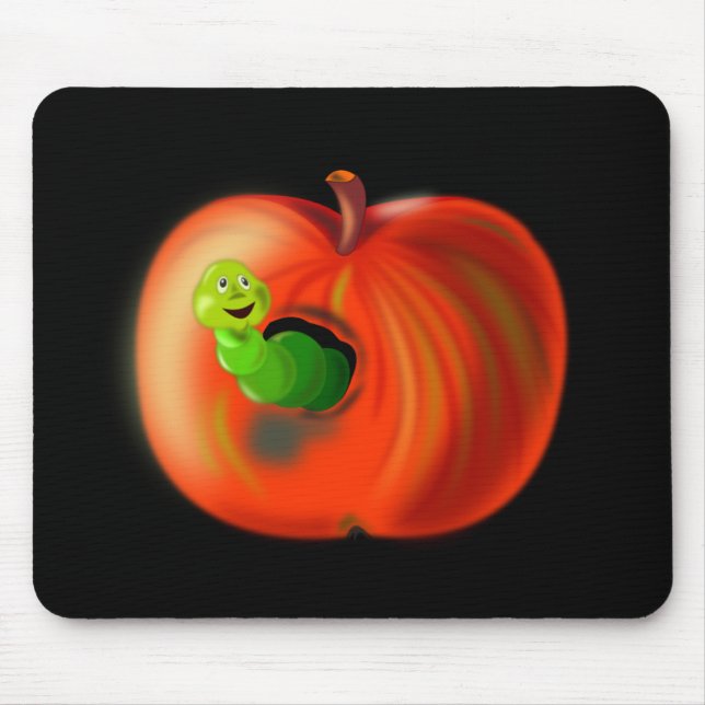Funny Apple Mouse Pad (Front)