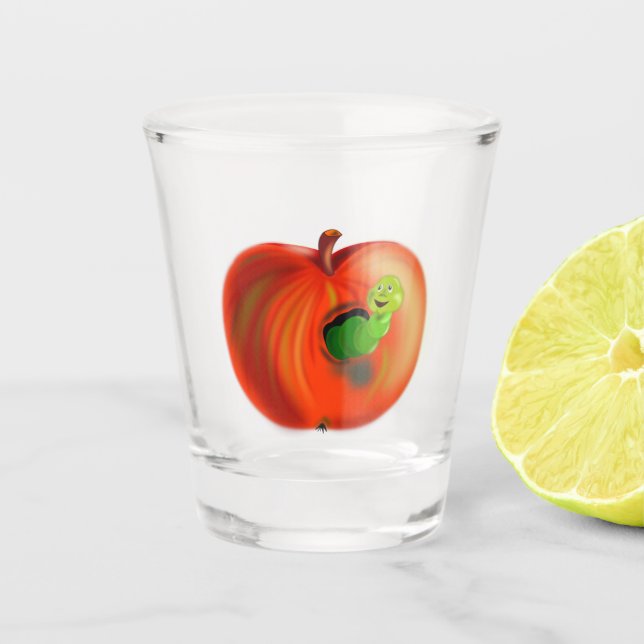 Funny Apple Shot Glass (Front)