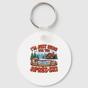 Funny après ski winter vacation chill snow key ring