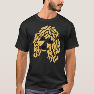 Funny Apricot Poodle Face Abstract Art T-Shirt